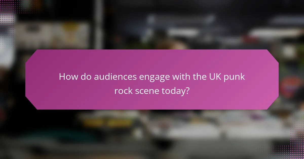 How do audiences engage with the UK punk rock scene today?