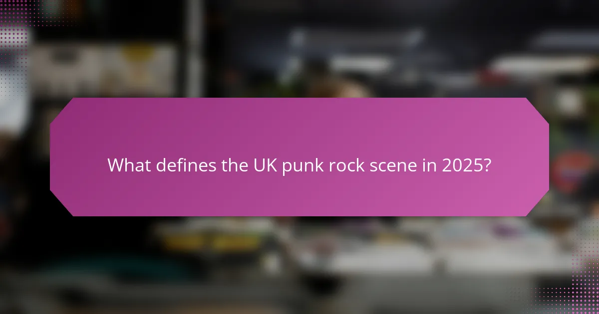 What defines the UK punk rock scene in 2025?