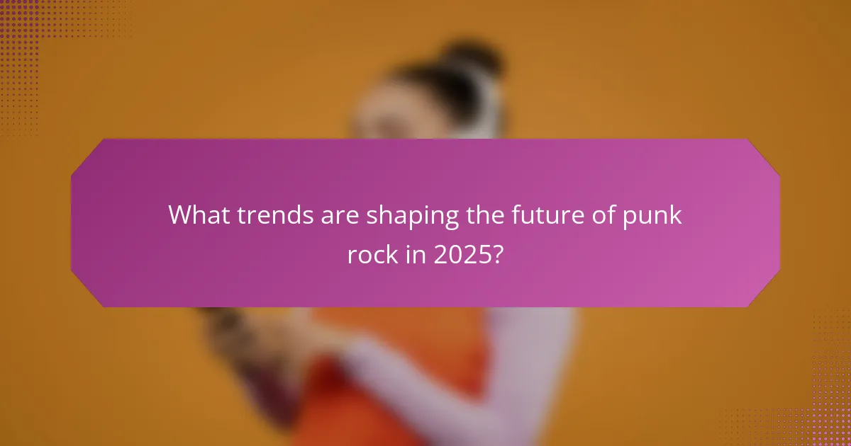 What trends are shaping the future of punk rock in 2025?