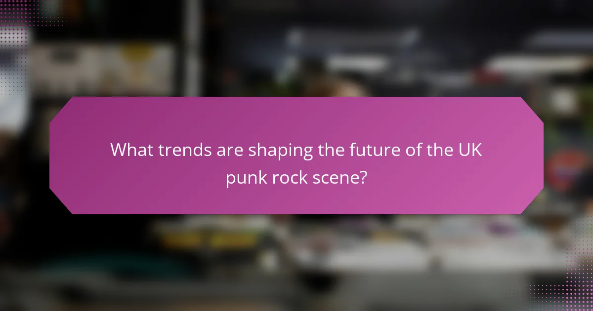 What trends are shaping the future of the UK punk rock scene?